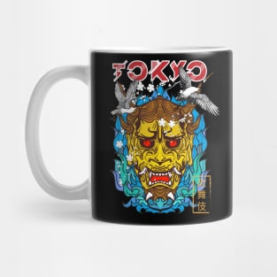 Kabuki Mask japan style.Japan traditional and couture. Mug